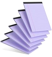 AILZFEI 6pcs Small Legal Pad 5x8 College Ruled Purple Legal Pads Paper Notepads 6 Pack Study Back...
