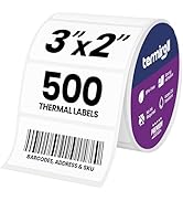 3x2 Direct Thermal Label - Perforated - 500 Labels/Roll - for Address Shipping, Barcodes, Address...