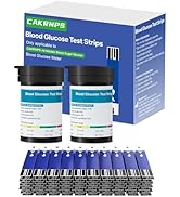 CAKRNPS Blood Glucose Test Strips, 100 Count for Diabetes, Accurate, Auto Code, Compatible with A...