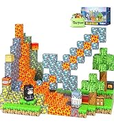 Magnetic Blocks - Build Mine Magnet World Forest Mine Set Magnet Building Blocks Kids Toys for 3+...