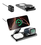 3-in-1 Wireless Charging Station with Qi2 for iPhone 16 Pro/16/16 Pro Max/14 Pro/14/14 Pro Max, f...
