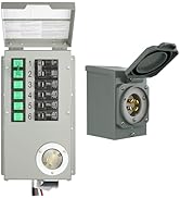 Nature's Generator Transfer Switch 6 Circuits 120/240V 30A Power Transfer Kit+30A Inlet Box