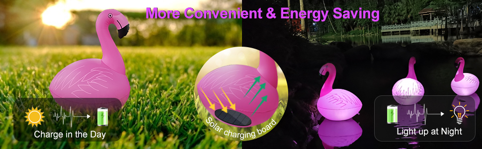 flamingo solar pool lights