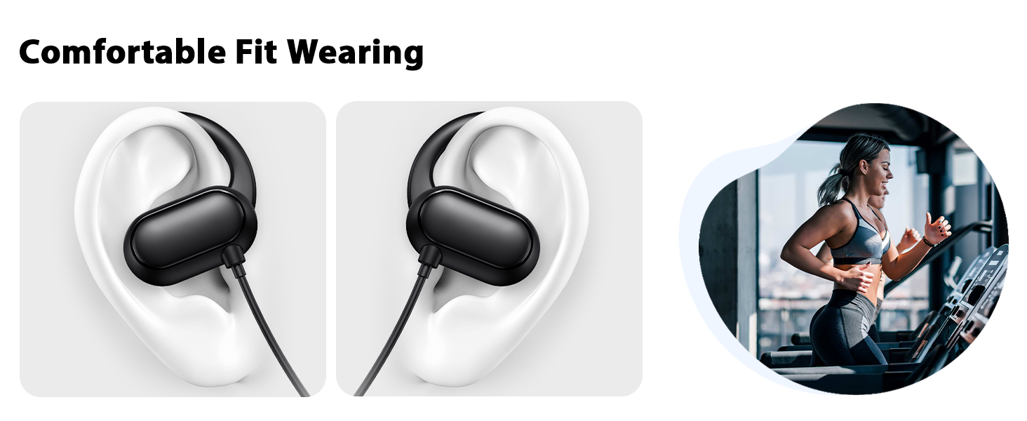 wired earbuds 3.5mm over ear open ear for kids students
