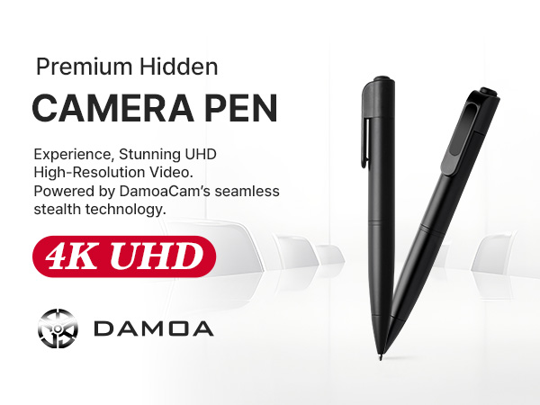 4K UHD professional pen camera with stealth technology for high-resolution video recording