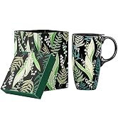 Topadorn 17oz Ceramic Travel Mug with Lid &amp; Handle, Porcelain Coffee Cup with Gift Box, Dishwashe...