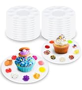 AIERSA Cupcake Decorating Plates for Kids Party, Kids Cupcake Holder Decorating Tray with 10 Well...