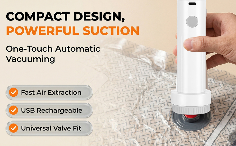 Travel Vacuum Bags with Electric Pump
