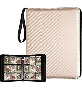 GERMUN 9 Pocket Card Binder, Premium Zip Trading Card Binder, 720 Double Sided Pocket PU Card Col...