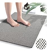 Shower Mats Non Slip Without Suction Cups, 23.6×34.6 Inch, Bath Mat for Textured Tub Surface, Loo...