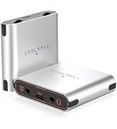 COOLSELL Portable Audio Interface 24bit/192kHz, Dual Gain Knob, Stereo USB C and iPhone Interface...