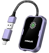 HVMLAK AIR360 Wireless CarPlay Adapter for iPhone, Bluetooth 5.4, WiFi 6.0, Metal Shell, Plug and...