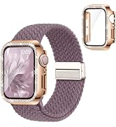 Butifacion Magnetic Braided Band Compatible for Apple Watch Bands and Bling Case 40mm 41mm 44mm 4...