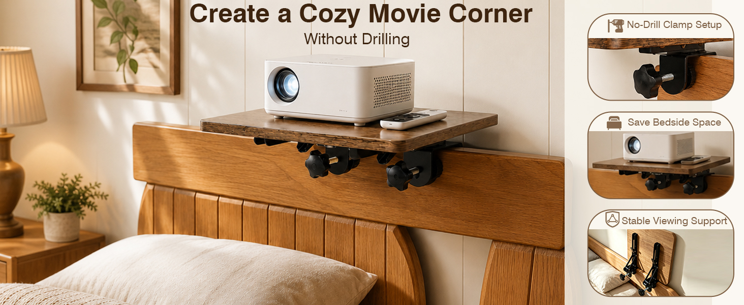 projector shelf for wall