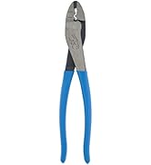 Channellock 909 9.5-Inch Wire Crimping Tool | Electrician's Terminal Crimp Pliers with Cutter are...