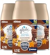 Glade Automatic Spray Refill, Air Freshener for Home and Bathroom, Cashmere Woods, 6.2 Oz, 3 Count
