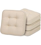 GOFORIT Chair Cushions Set of 4,Tufted Shredded Memory Foam Chair Pads, Non-Slip Seat Cushions wi...