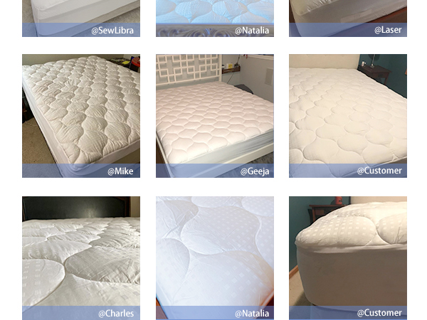 LEISURE TOWN Mattress Pad Cover Cooling Mattress Topper Cotton Top Pillow Top Deep Pocket White