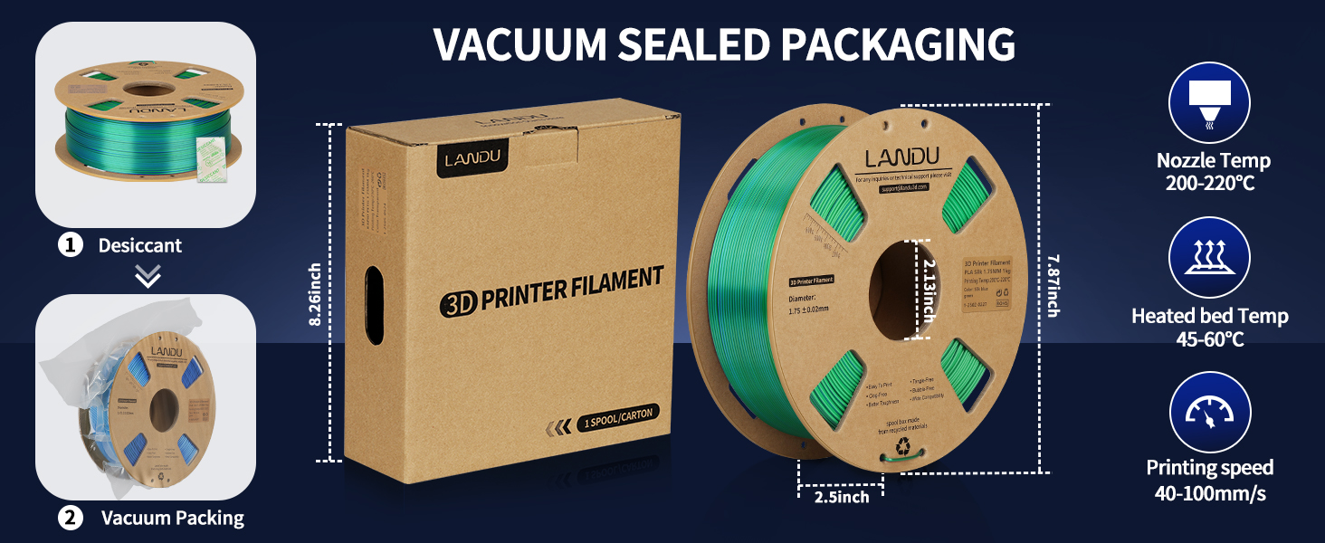 silk dual color pla filament