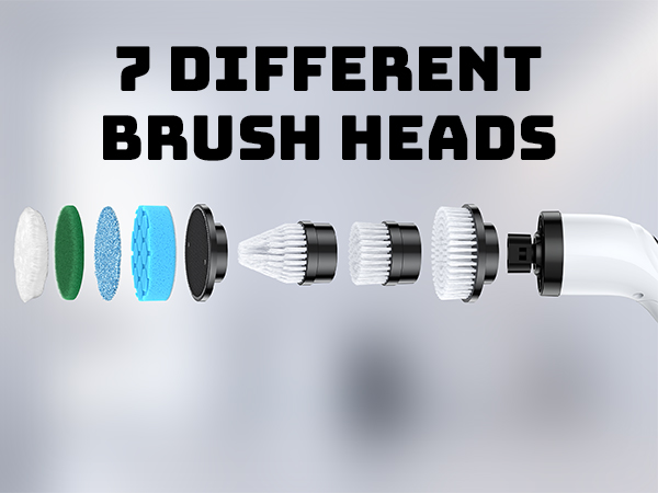 7 Different Brush Heads