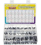 ALLECIN 24 Values Electrolytic Capacitor Assortment Kit from 0.1uF to 1000uF 10V 16V 25V 50V in-l...