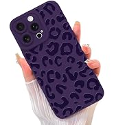 ZIYE Phone Case for iPhone 13 Pro Max with Screen Protector Cute Black Leopard Print Design for W...