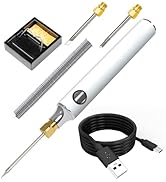 Treedix Cordless Soldering Iron Kit, Portable Soldering Iron Pen with 3 Soldering Tips, 3-speed T...