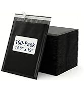 BOX USA Shipping Bags 14½" x 19" (100-Pack) Black - Large Heavy Duty Self-Adhesive Envelope Poly ...