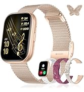 Iaret Smart Watch for Women, 4 Bands &amp; Charm Gift Set, 1.75" HD Fitness Tracker with Bluetooth Ca...