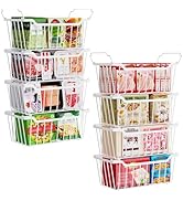 SUNALLY Freezer Organizer Bins, 8 Pack Chest Freezer Organizer Stackable for 5-7 Cu.FT Deep Freez...