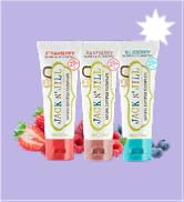 Jack N&amp;#39; Jill Natural Toddler Toothpaste - Fluoride Free Training Toothpaste for Toddlers 1-3