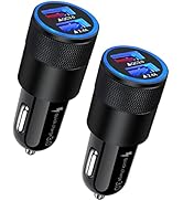 30w Car Charger, Quick Charge 3.0 Cigarette Lighter Adapter, 2 Port Fast Charging Car Block for i...