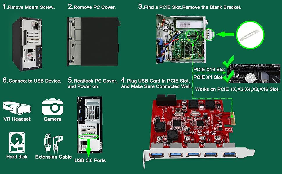 pcie usb 3.1 card usb expansion card usb 3.1 pcie usb 3.1 C card usb type a card