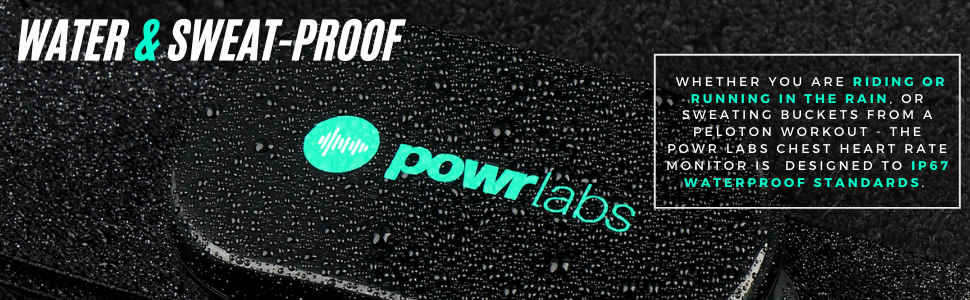 Powr labs water and sweat proof chest heart rate monitor