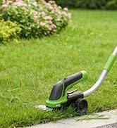 WORKPRO 3.6V Hedge Trimmer Cordless, 3-in-1 Electric Hedge Trimmer &amp; Grass Cutter with 37'' Wheel...