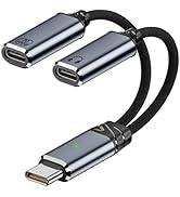 Jadebones USB C Splitter, Dual USB C Headphone and Charger Adapter Audio Dongle Cable with PD 100...