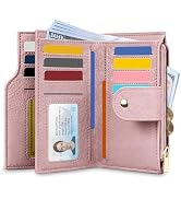 Airkit Small Women's Bifold Wallet, RFID Blocking Credit Card Holder with Zipper, Travel Cute Coi...