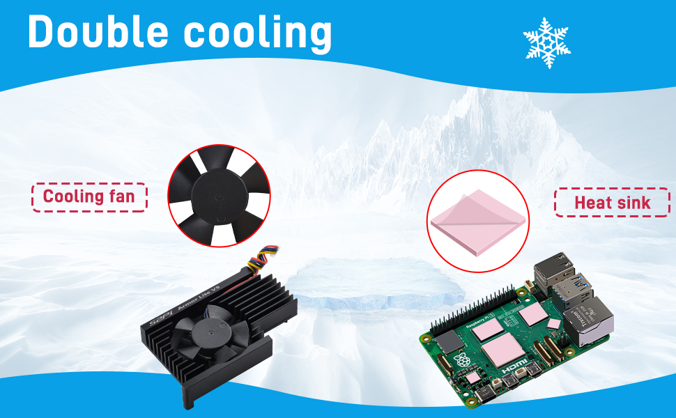Aluminum Heatsink for Raspberry Pi 5