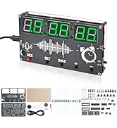 PEMENOL Voice Recording Alarm Clock Soldering Projects, DIY 6-Digit Digital Clock Kit, 3 Alarm Cl...