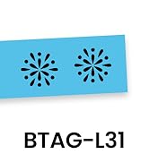 BTAG-L31 Label Tape: Black on Light Blue