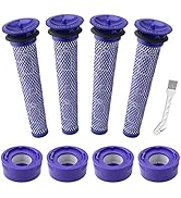 8 Pack Vacuum Filter Replacement Kit for Dyson V7, V8 Animal and V8 Absolute Vacuum, 4 Post Filte...