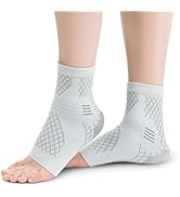 INDEEMAX 2 Pack Ankle Brace for Sprained Ankle, Arch Support Compression Sleeve Socks for Women &amp;...