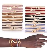 Hair Ties for Women, AIERSA 18 Pcs Elastic Bracelets Style Hair Ties for Thin Hair, 6 Colors