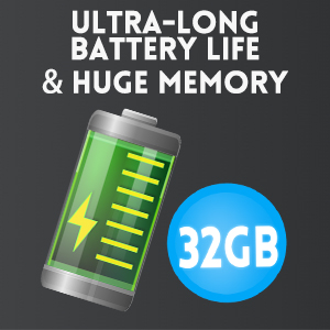 Ultra-Long Battery Life & Huge Memory