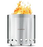 CAMPIOR Wood Burning Fire Pit Stove - Smokeless Outdoor Stove for Wood Fires, Camping, Cooking, a...