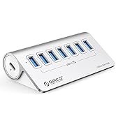 ORICO Powered USB Hub 10Gbps, 7 Port USB 3.2 Gen 2 Hub with 7 USB 3.2 Data Ports, 5V 3A Power Sup...