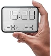 GooDay Smart Digital Alarm Clock, w/Magnetic Attraction, Indoor Temperature Humidity, HD Screen H...