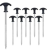 8pcs Heavy Duty Tent Stakes AVOFOREST 8 inch Tent Stakes Portable Camping Stakes for Camping Pati...