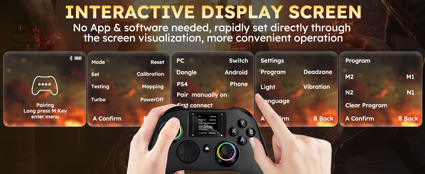 This interactive scree wireless gaming controller No app &amp;amp; software needed
