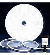 echosari Neon Rope Lights 33Ft, 1200 LED Neon Rope Lights with Timer Dimmable Outdoor Neon Strip ...